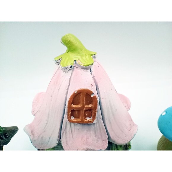 Fairy Garden Gnome 11 Piece Set Unicorns Frog Fairies Blue Mushroom Welcome Sign - Picture 8 of 14